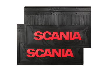 Брызговики задние SCANIA (LUX) 590х365 с красной надписью Брызговики задние SCANIA (LUX) 590х365 с красной надписью