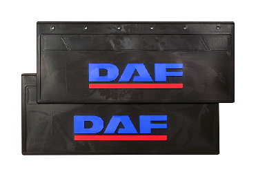 Брызговики задние DAF (LUX) синяя надпись с красной полосой 670*270 Брызговики задние DAF (LUX) синяя надпись с красной полосой 670*270