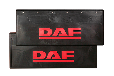 Брызговики задние DAF (LUX) с красной надписью 670*270 Брызговики задние DAF (LUX) с красной надписью 670*270