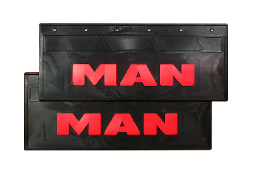 Брызговики задние MAN (LUX) с красной надписью 670*270 Брызговики задние MAN (LUX) с красной надписью 670*270