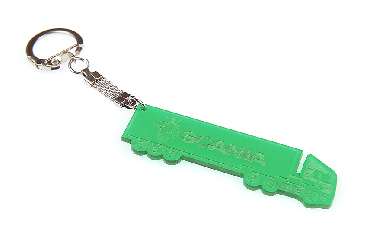 Брелок на автомобильные ключи SCANIA (зеленый) оргстекло