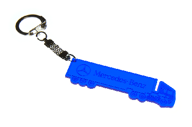 Брелок на ключи от Mercedes-Benz (синий) из оргстекла