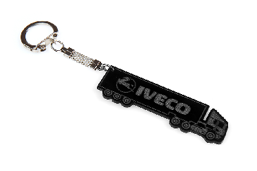 Брелок для автоключей от грузовика IVECO (черный) из оргстекла