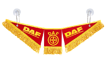 Вымпел тройной DAF (47х12 см) красный Вымпел тройной DAF (47х12 см) красный