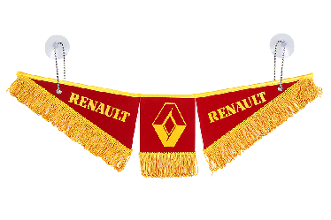 Вымпел тройной Renault (47х12 см) красный