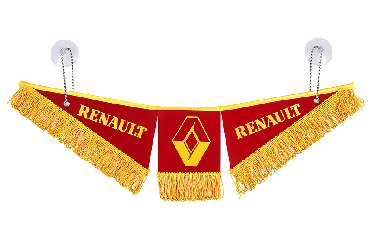 Вымпел тройной Renault (47х12 см) красный Вымпел тройной Renault (47х12 см) красный