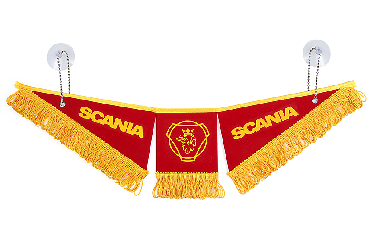 Вымпел тройной Scania (47х12 см) красный Вымпел тройной Scania (47х12 см) красный