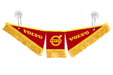 Вымпел тройной Volvo (47х12 см) красный Вымпел тройной Volvo (47х12 см) красный