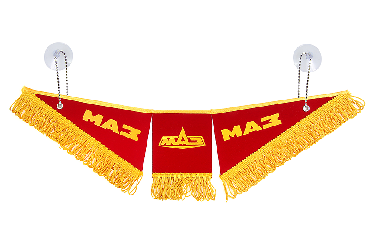 Вымпел тройной МАЗ (47х12 см) красный Вымпел тройной МАЗ (47х12 см) красный