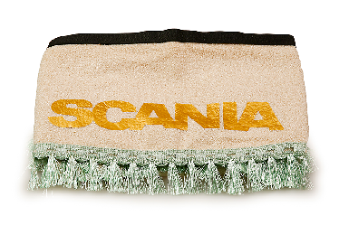 Ламбрекен лобового стекла и угол SCANIA материал Бежевый со светло зеленым Ламбрекен лобового стекла и угол SCANIA материал Бежевый со светло зеленым