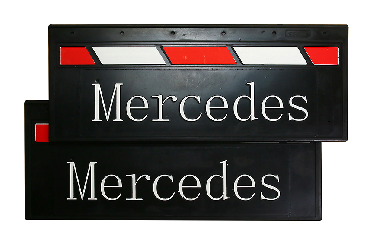 Брызговики узкие 660*270 (из резины) на грузовик MERCEDES (Красно-белые) комплект Брызговики узкие 660*270 (из резины) на грузовик MERCEDES (Красно-белые) комплект