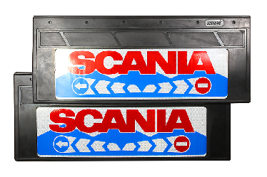 Брызговики узкие светоотражающие (из резины) на SCANIA Брызговики узкие светоотражающие (из резины) на SCANIA