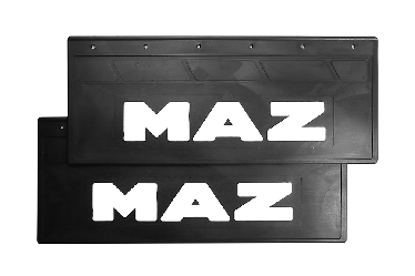 Брызговики задние резиновые на MAZ (LUX) белая надпись 670*270 Брызговики задние резиновые на MAZ (LUX) белая надпись 670*270
