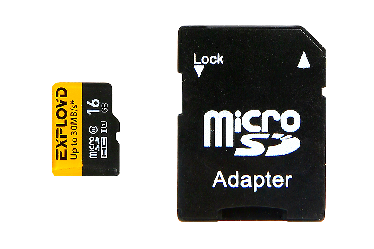 Карта памяти Exployd 16GB microSDHC Class 10 (с адаптером SD UHS-1 30 MB/s)