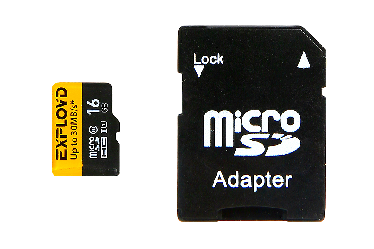 Карта памяти Exployd 16GB microSDHC Class 10 (с адаптером SD UHS-1 30 MB/s) Карта памяти Exployd 16GB microSDHC Class 10 (с адаптером SD UHS-1 30 MB/s)