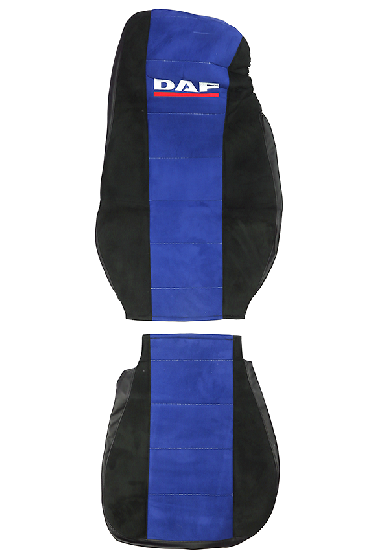 Чехлы эконом DAF 105/106 от 2012г D02 черная антара и синяя антара 65923