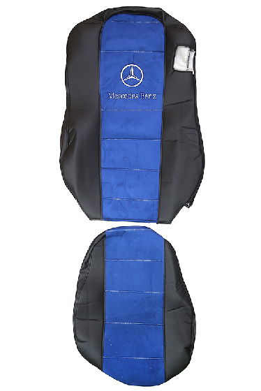 Чехлы эконом MERCEDES MP4 от 2013г, MR42 черная кожа и синяя антара 66293 Чехлы эконом MERCEDES MP4 от 2013г, MR42 черная кожа и синяя антара 66293