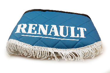 Ламбрекен лобового стекла и угол RENAULT эко-кожа (Синий с белой бахромой) Ламбрекен лобового стекла и угол RENAULT эко-кожа (Синий с белой бахромой)