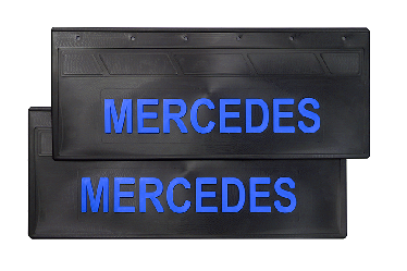 Брызговики задние грузовые MERCEDES (LUX) с синей надписью 670*270 Брызговики задние грузовые MERCEDES (LUX) с синей надписью 670*270