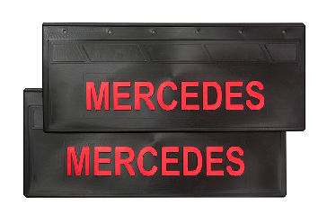 Брызговики задние MERCEDES (LUX) Красная надпись 670*270 Брызговики задние MERCEDES (LUX) Красная надпись 670*270