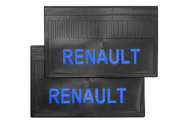 Брызговики задние 600*370  на грузовик RENAULT (LUX) Синяя надпись