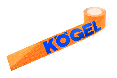 Наклейка светоотражающая Лента желтая KOGEL (синяя надпись) 6,5 м Наклейка светоотражающая Лента желтая KOGEL (синяя надпись) 6,5 м