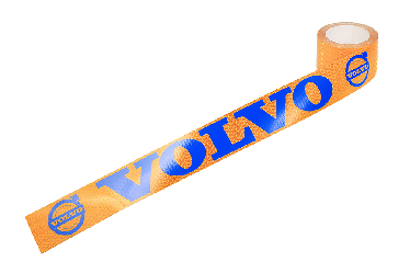 Наклейка Лента желтая светоотражающая VOLVO (синяя надпись) 6,5 м Наклейка Лента желтая светоотражающая VOLVO (синяя надпись) 6,5 м
