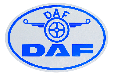 Наклейка светоотражающая на авто DAF овал малый (Синий) Наклейка светоотражающая на авто DAF овал малый (Синий)