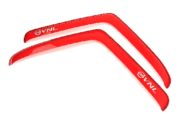 Дефлекторы (Красные) VOLVO VNL накладные (Большой угол) с 1997 - н.в.