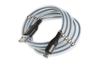 Кабель micro USB для зарядки и передачи данных EC-097М (магнитный) 1 м, 5А Кабель micro USB для зарядки и передачи данных EC-097М (магнитный) 1 м, 5А