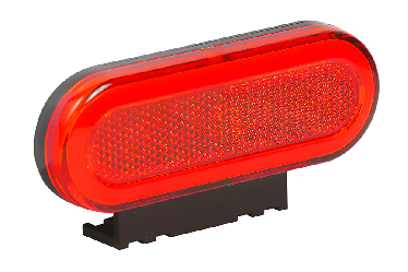 Указатель габарита (Маркерный) Красный на кронштейне, неоновый свет с отражателем, функция указателя поворота, овальный 24V