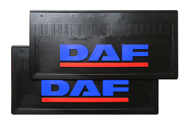 Брызговики задние DAF (LUX) синяя надпись с красной полосой 520*250 мм