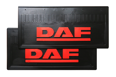 Брызговики задние 520*250 DAF (LUX) с красной надписью Брызговики задние 520*250 DAF (LUX) с красной надписью