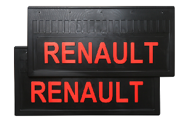 Брызговики задние 520*250 RENAULT (LUX) с красной надписью Брызговики задние 520*250 RENAULT (LUX) с красной надписью