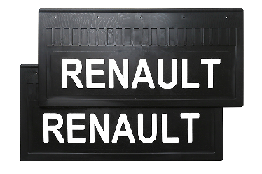 Брызговики задние 520*250 RENAULT (LUX) белая надпись Брызговики задние 520*250 RENAULT (LUX) белая надпись