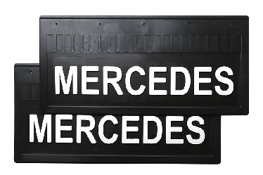 Брызговики задние на грузовик MERCEDES 520*250 (LUX) белая надпись Брызговики задние на грузовик MERCEDES 520*250 (LUX) белая надпись
