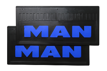 Брызговики задние MAN (LUX) синяя надпись 520*250 мм