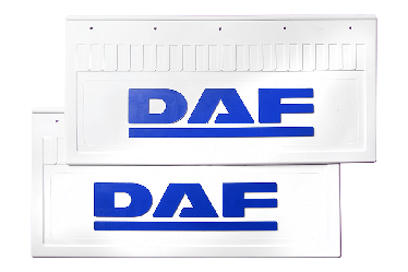 Брызговики (белая резина) задние DAF 520*250 (синяя надпись) Брызговики (белая резина) задние DAF 520*250 (синяя надпись)
