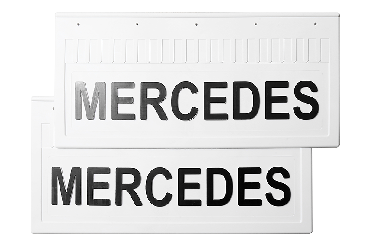 Брызговики задние (белая резина) MERCEDES 520*250 (с черной надписью) Брызговики задние (белая резина) MERCEDES 520*250 (с черной надписью)