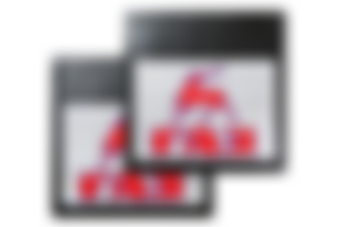 Брызговики светоотражающие задние (резина) 400*400 на российские грузовые и коммерческие авто (красная надпись) комплект