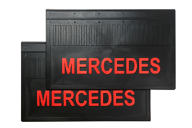 Брызговики задние грузовые MERCEDES (LUX) 590х365 красная надпись Брызговики задние грузовые MERCEDES (LUX) 590х365 красная надпись