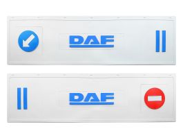 Брызговик длинномер из 2-х частей 1200*350 (белая резина) DAF (стрелка) LUX (Синяя надпись) Брызговик длинномер из 2-х частей 1200*350 (белая резина) DAF (стрелка) LUX (Синяя надпись)