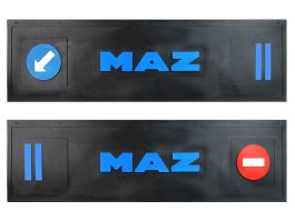 Брызговик длинномер из 2-х частей 1200*350 (черная резина) MAZ (стрелка) LUX (Синяя надпись) Брызговик длинномер из 2-х частей 1200*350 (черная резина) MAZ (стрелка) LUX (Синяя надпись)
