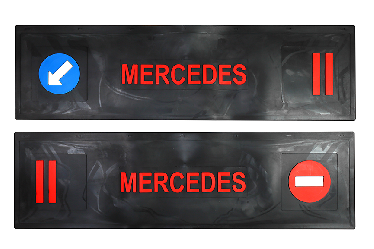 Брызговик длинномер MERCEDES из 2-х частей 1200*350 черная резина (стрелка) LUX (Красная надпись) Брызговик длинномер MERCEDES из 2-х частей 1200*350 черная резина (стрелка) LUX (Красная надпись)