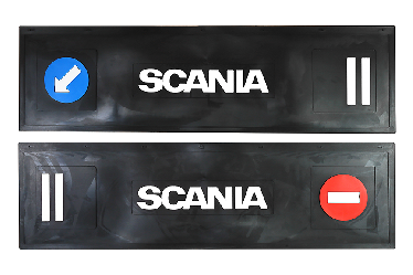 Брызговик длинномер из 2-х частей 1200*350 (черная резина) SCANIA (стрелка) LUX (Белая надпись) Брызговик длинномер из 2-х частей 1200*350 (черная резина) SCANIA (стрелка) LUX (Белая надпись)