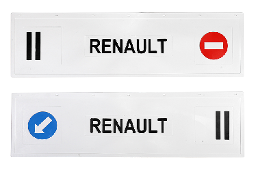 Брызговик длинномер из 2-х частей 1200*350 (белая резина) RENAULT (стрелка) LUX (Черная надпись) Брызговик длинномер из 2-х частей 1200*350 (белая резина) RENAULT (стрелка) LUX (Черная надпись)
