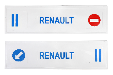 Брызговик длинномер из 2-х частей 1200*350 (белая резина) RENAULT (стрелка) LUX (Синяя надпись) Брызговик длинномер из 2-х частей 1200*350 (белая резина) RENAULT (стрелка) LUX (Синяя надпись)