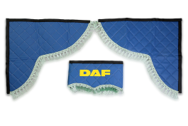 Ламбрекен лобового стекла и угол DAF эко-кожа (Синий с зеленым) Ламбрекен лобового стекла и угол DAF эко-кожа (Синий с зеленым)