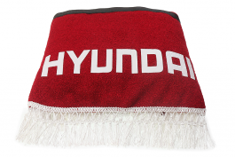 Ламбрекен лобового стекла и угол Hyundai (Красный с белым)