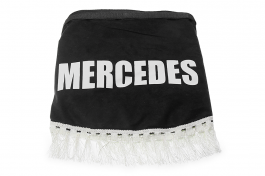 Ламбрекен лобового стекла и угол Mercedes (польская ткань) Черный с белым